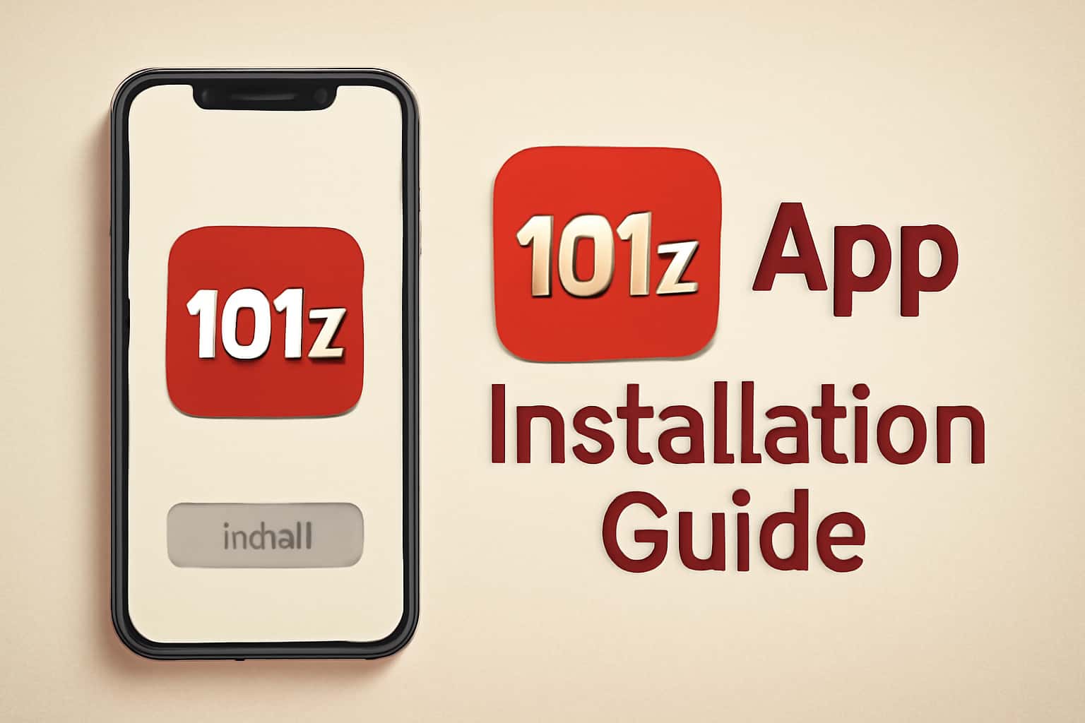A detailed depiction of the 101z App Installation Guide featuring illustrative elements and the text '101z' prominently displayed.