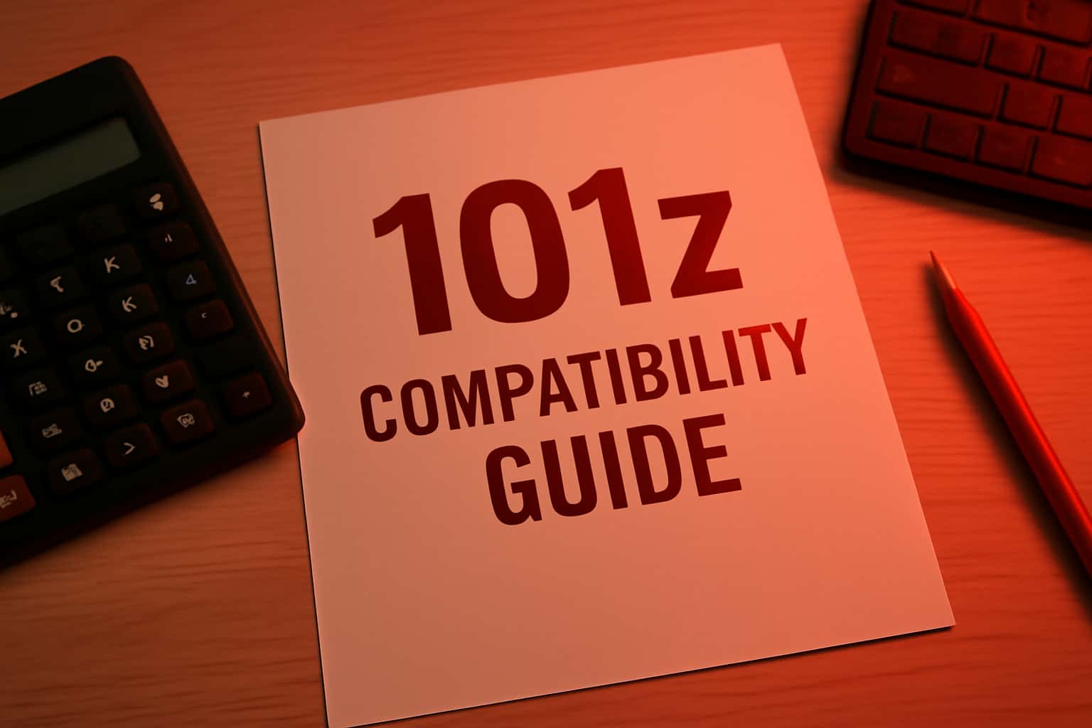 A neutral informational scene illustrating the 101z Compatibility Guide with clear text.