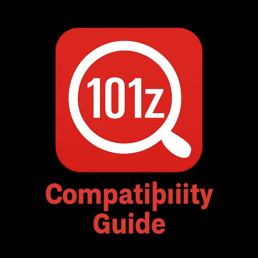 An icon representing the 101z Compatibility Guide with clear text.