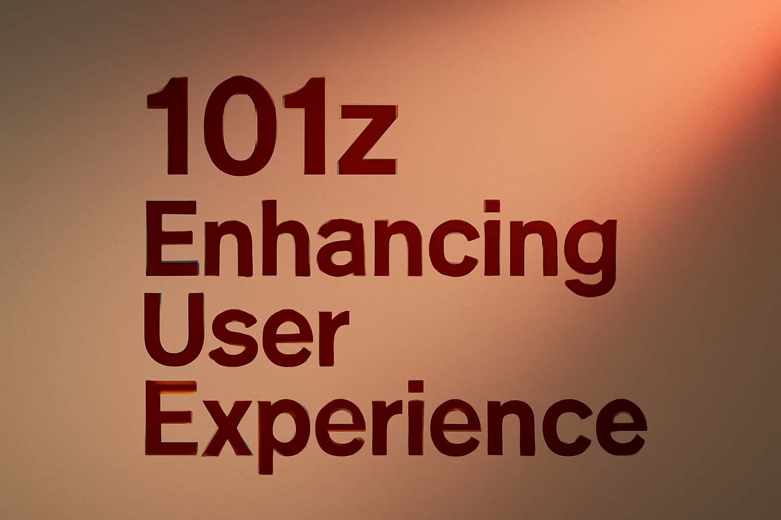 A futuristic visual representation of 101z Enhancing User Experience.