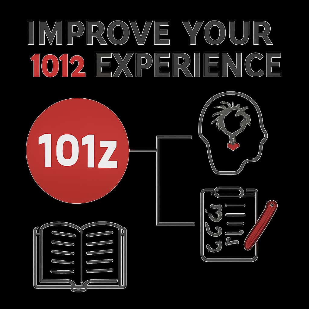 An educational diagram explaining how to improve the 101z experience.