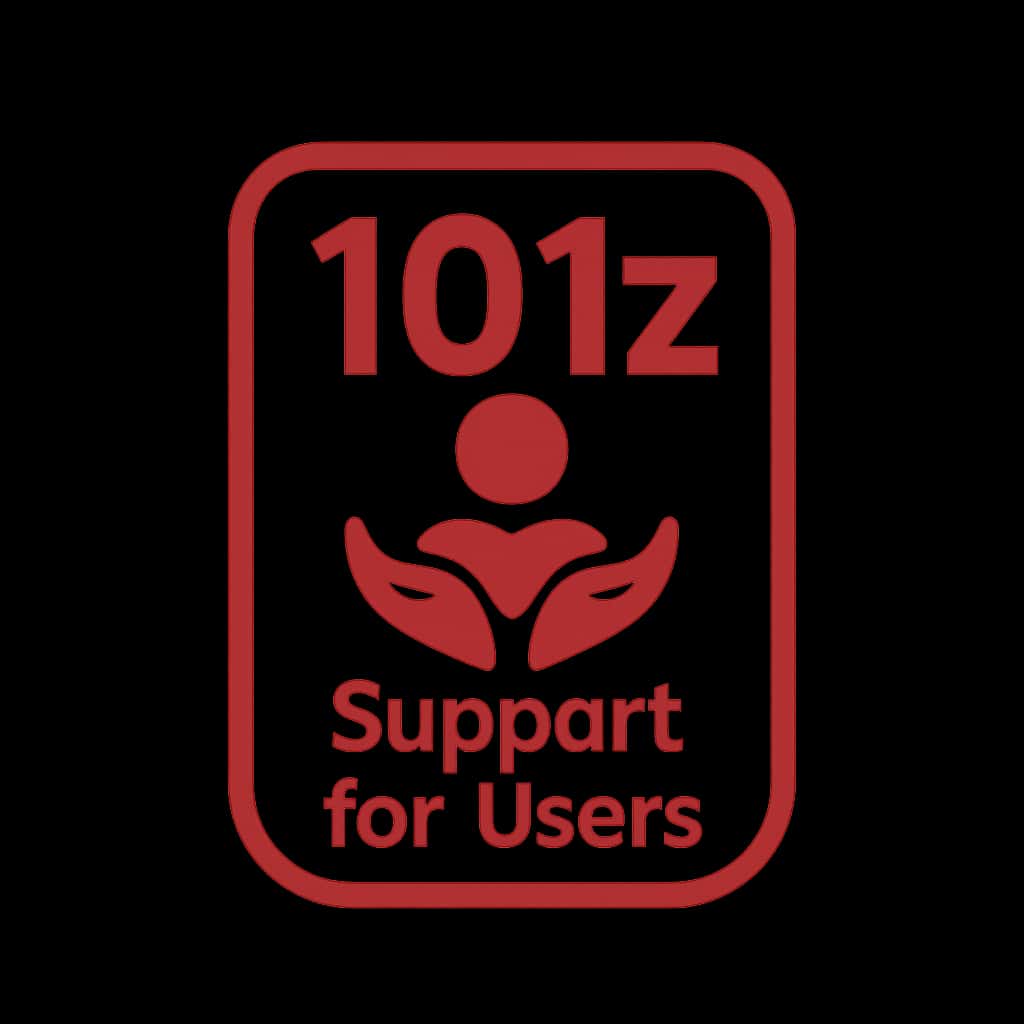 An icon symbolizing support guidance for 101z users.